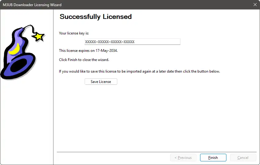 Licensing Wizard - Complete Page