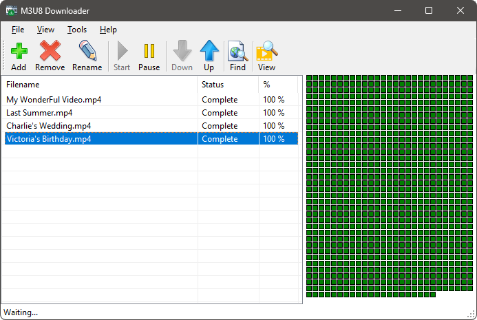 Main Window with Completed Downloads